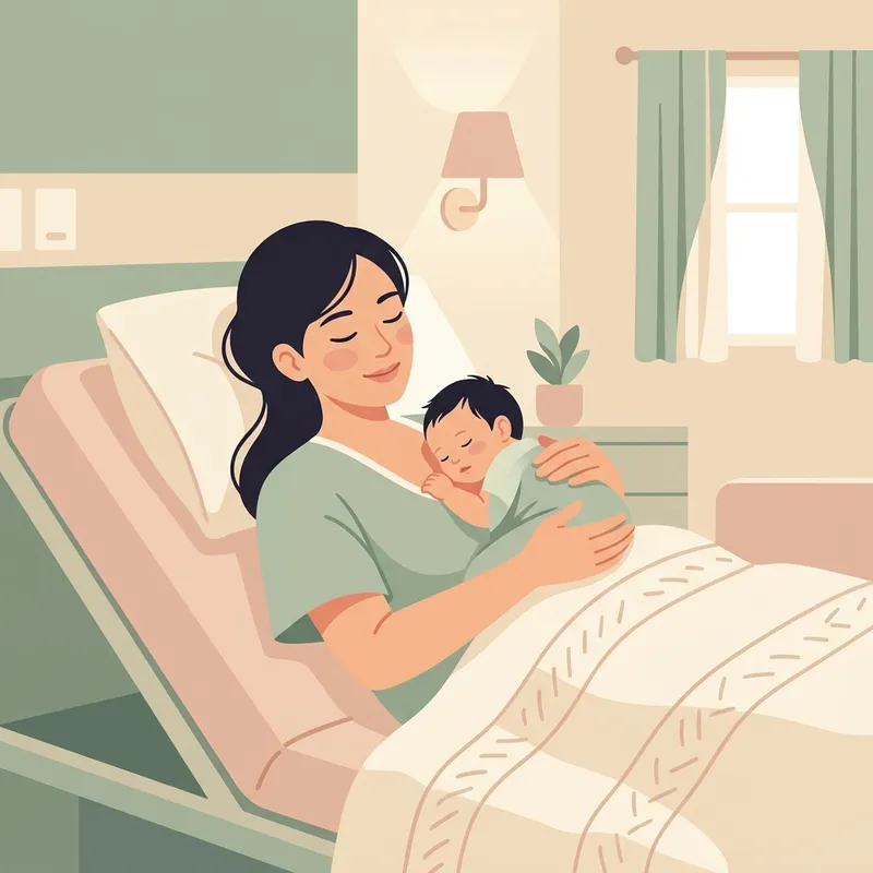 Hành trình vượt bẫy chậm sữa sau sinh mổ, mẹ Trúc bế bé da kề da trên giường bệnh