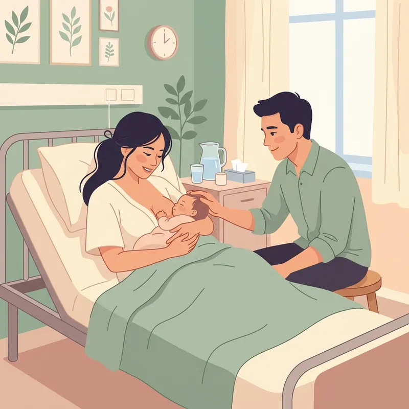 Hành trình vượt bẫy chậm sữa sau sinh mổ, mẹ Thanh Mai bế bé Metta da kề da trên giường bệnh